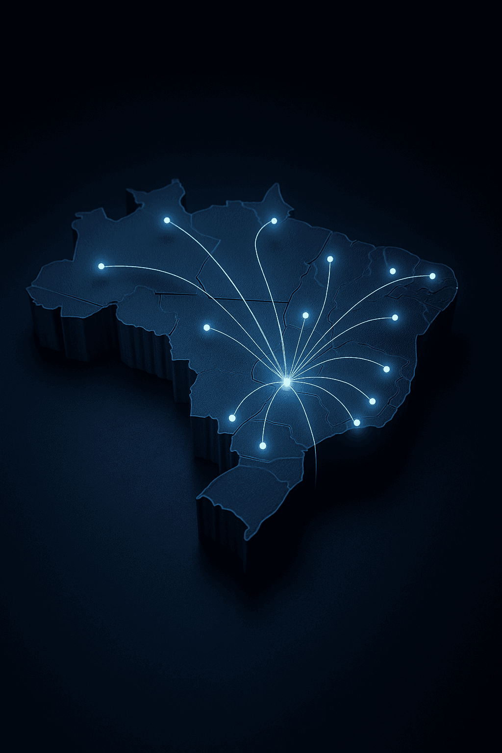 Mapa de atuação da Salvador Serv no Brasil